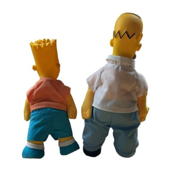 The Simpsons Homer & Bart Plush Doll Set - Picture 2 of 6